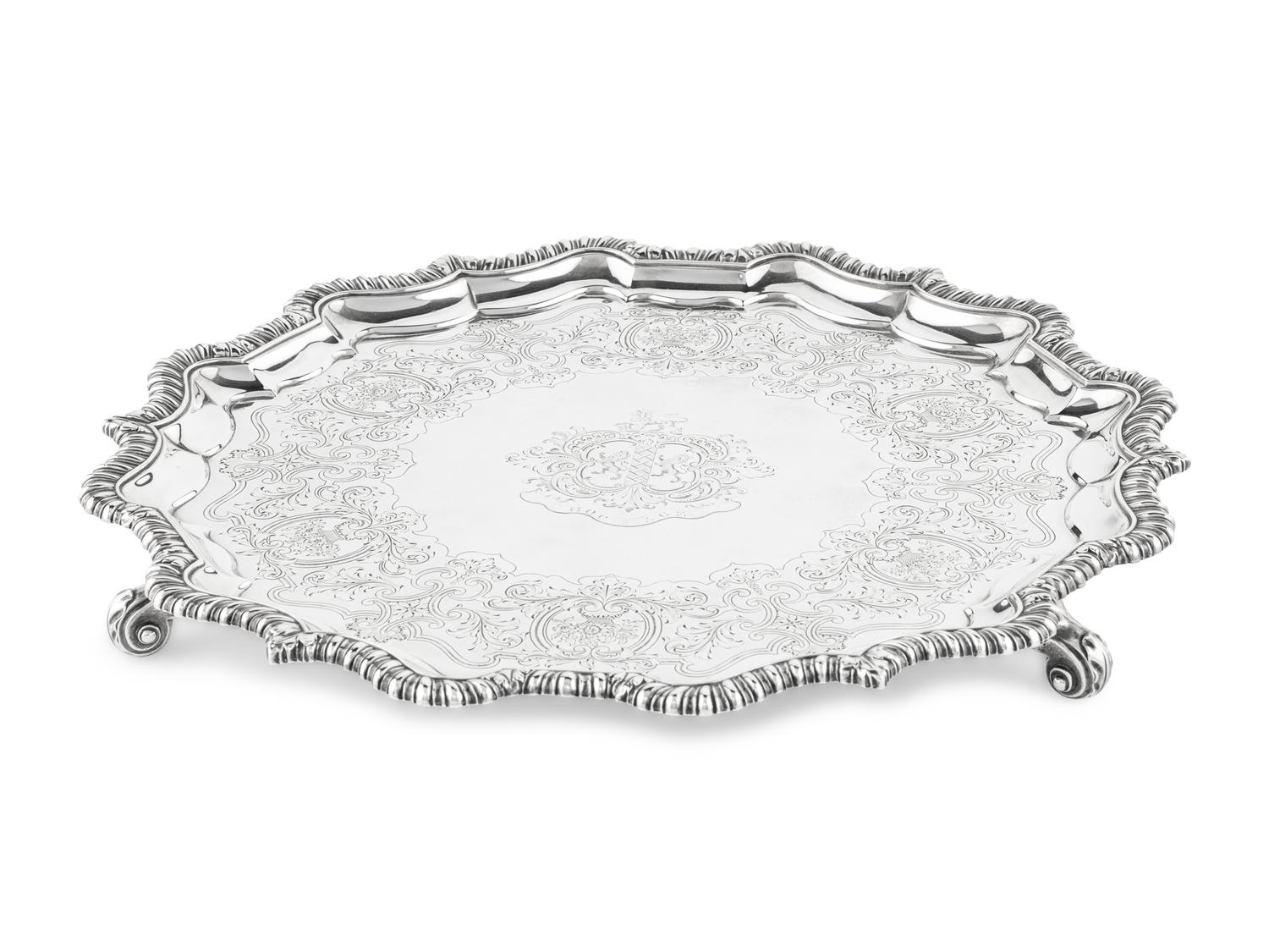 A Paul Storr Silver Tray