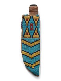 Sioux Beaded Buffalo Hide Knife Sheath