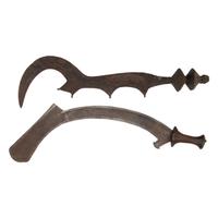 Lot of 3 African Swords Including: Congolese Ngulu, Nsakara, Maasai Seme