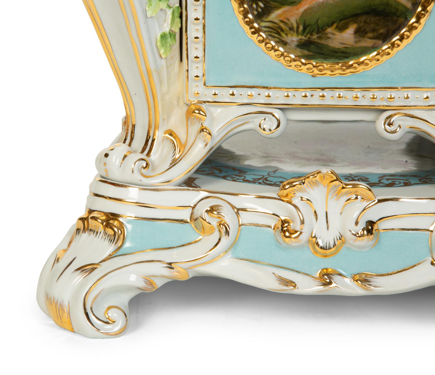 A Continental Porcelain Jardinière and Stand