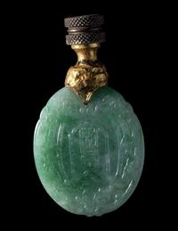 A Chinese Apple Green Jadeite Pendant
