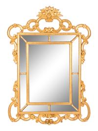 An Italian Baroque Style Giltwood Mirror
