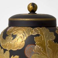 A Wedgwood Auro Basalt Covered Potpourri Jar UK, circa 1885