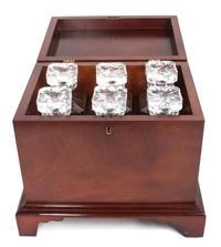 A Mahogany Cased Decanter Set Height 13 x width 14 x depth 10 inches — 20TH CENTURY
