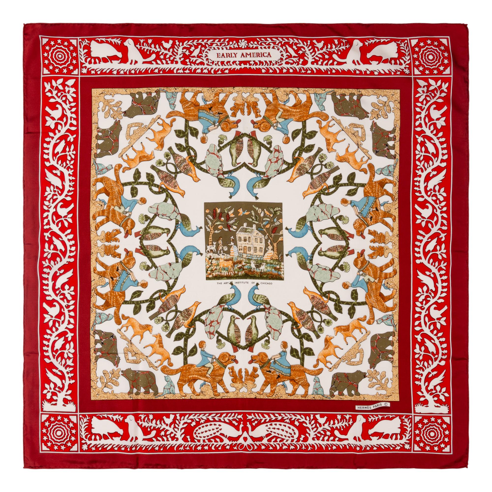 Hermès Scarf Made for The Art Institute of Chicago, 1970