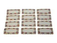 A Collection of Dresden Porcelain Place Cards, Holders and Napkin Rings