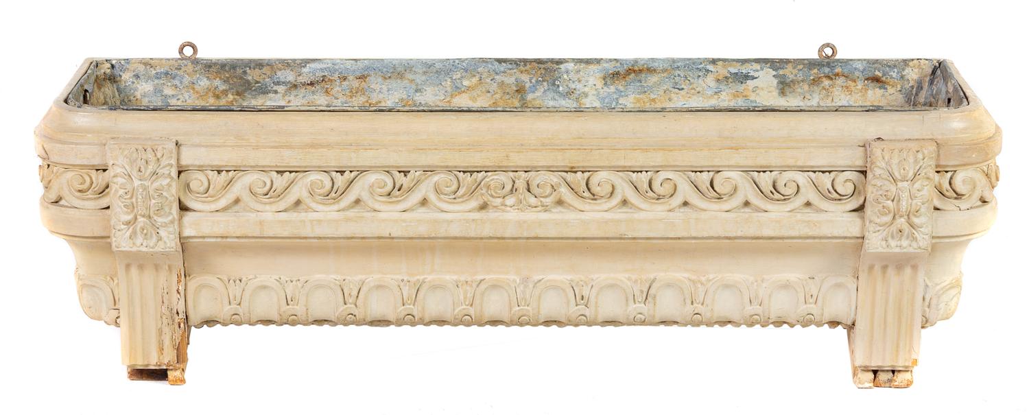 A Painted Wood Jardiniere