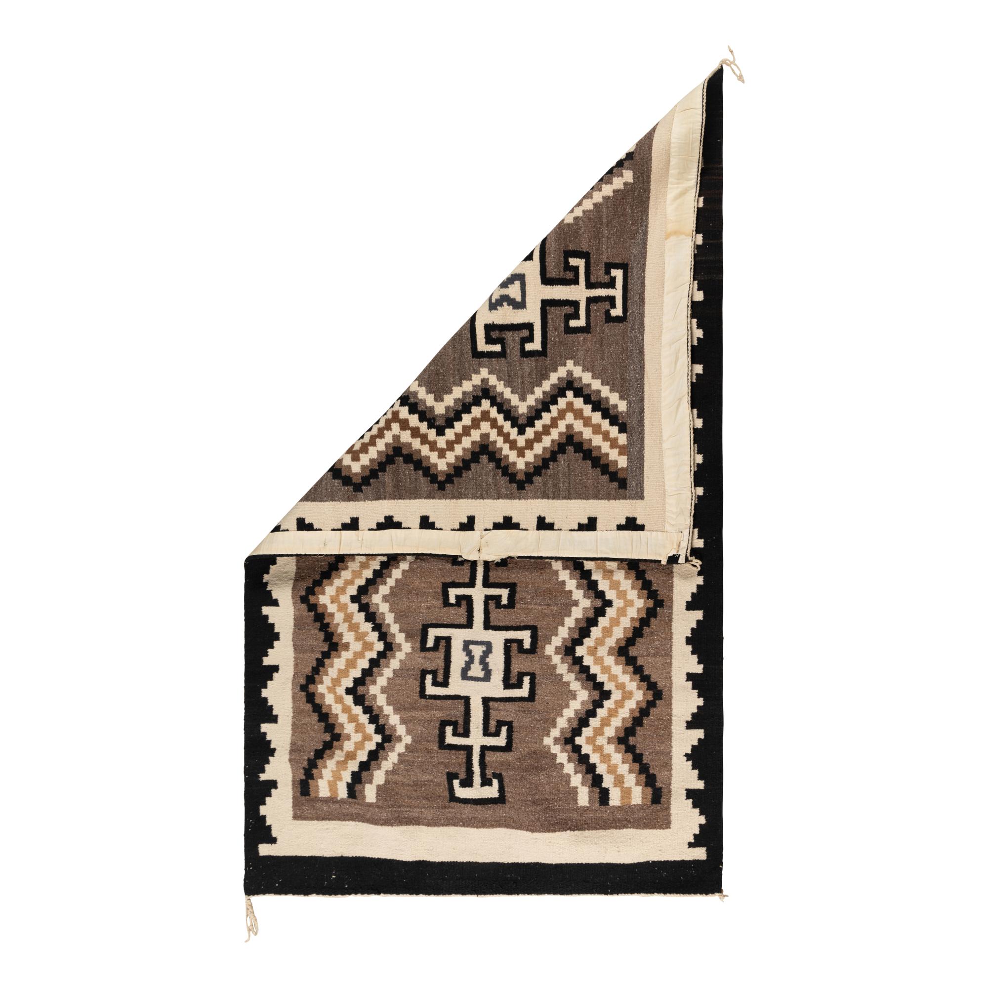Bessie Yazzie (Diné, 20th century) — Navajo Two Grey Hills [Rug]