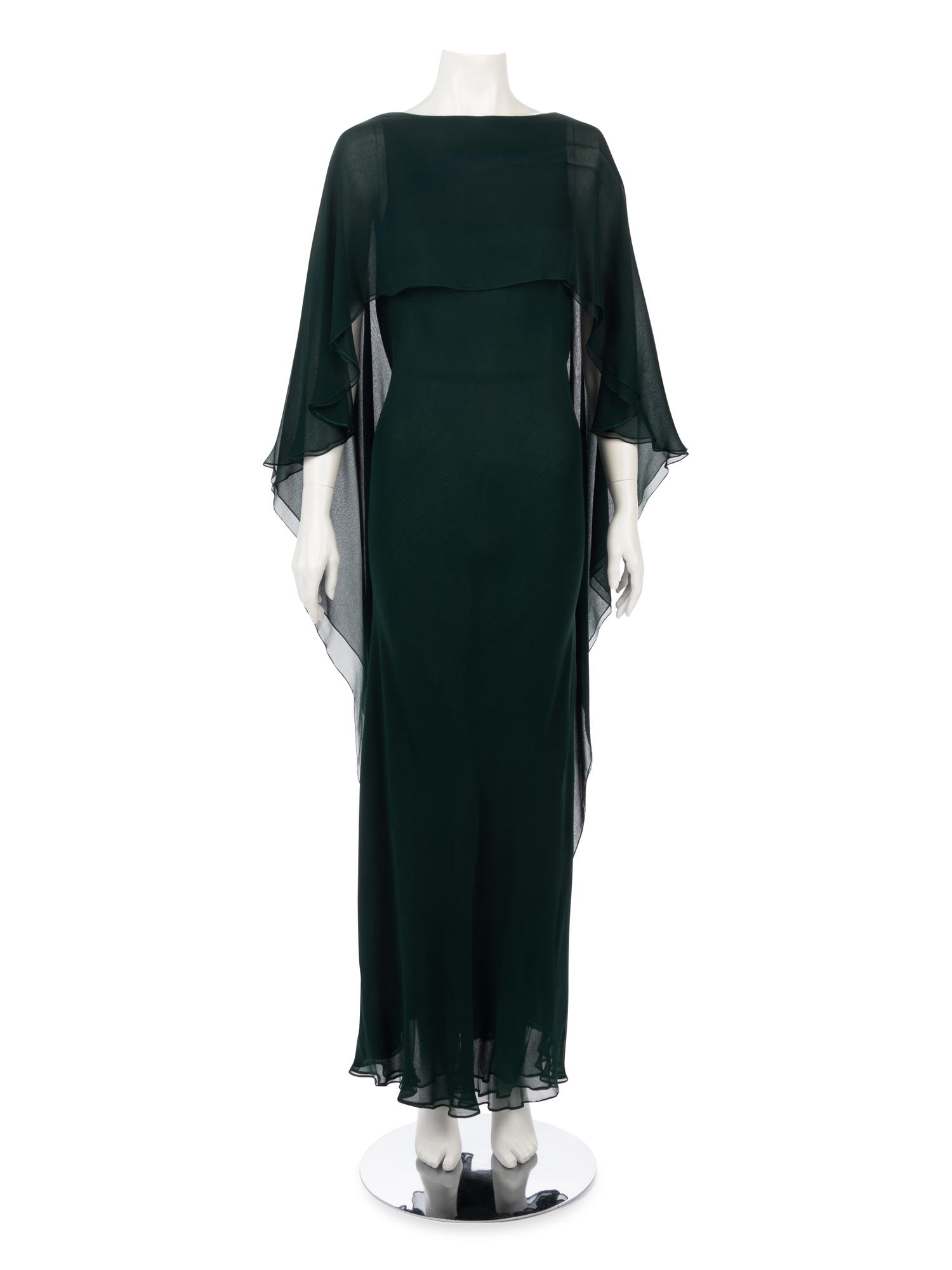 Halston Crepe Chiffon Evening Dress, 1970s