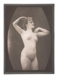 [EARLY PHOTOGRAPHY]. Collection of cased images, glass negatives, and postcards of nude subjects.