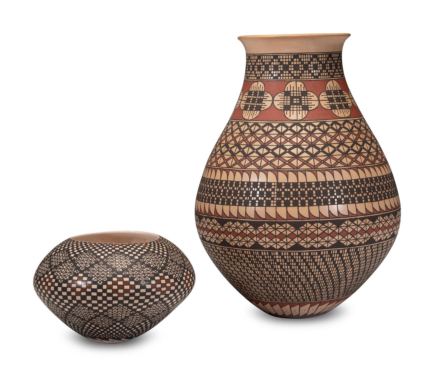 Mata Ortiz Polychrome Pottery Jars