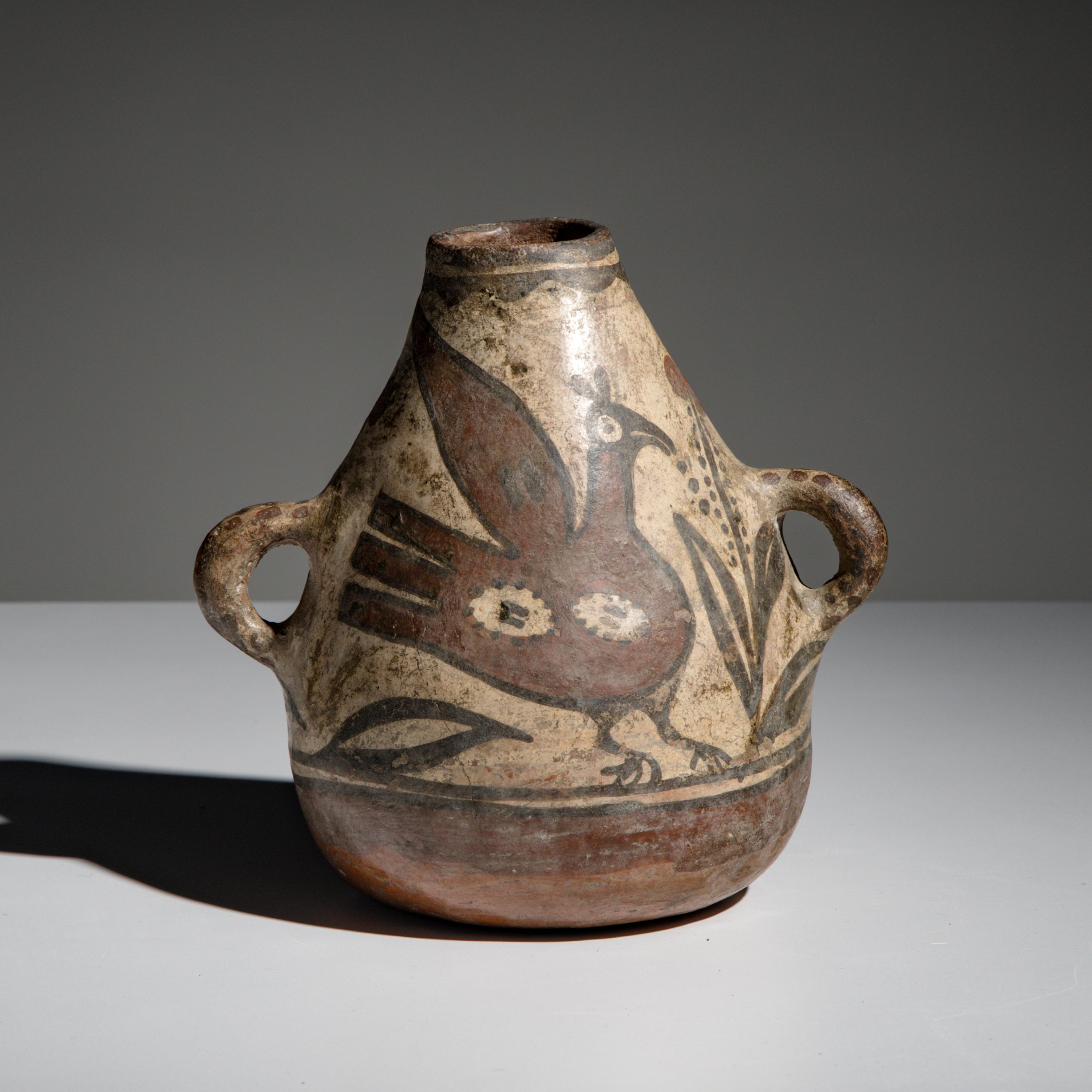 Zia Polychrome Pottery Canteen, Unique Form