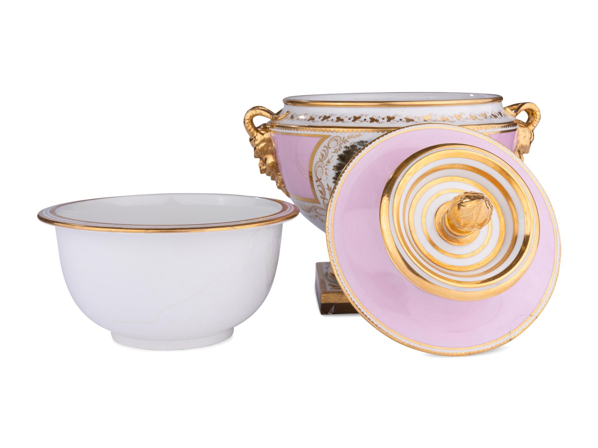A Flight, Barr and Barr Worcester Porcelain Ice Pail with Cover and Liner