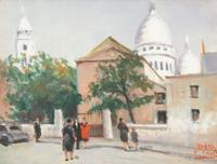 Eighteen Parisian Street Scene Paintings