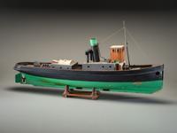 A Painted Wood Model of the Steamboat Margot