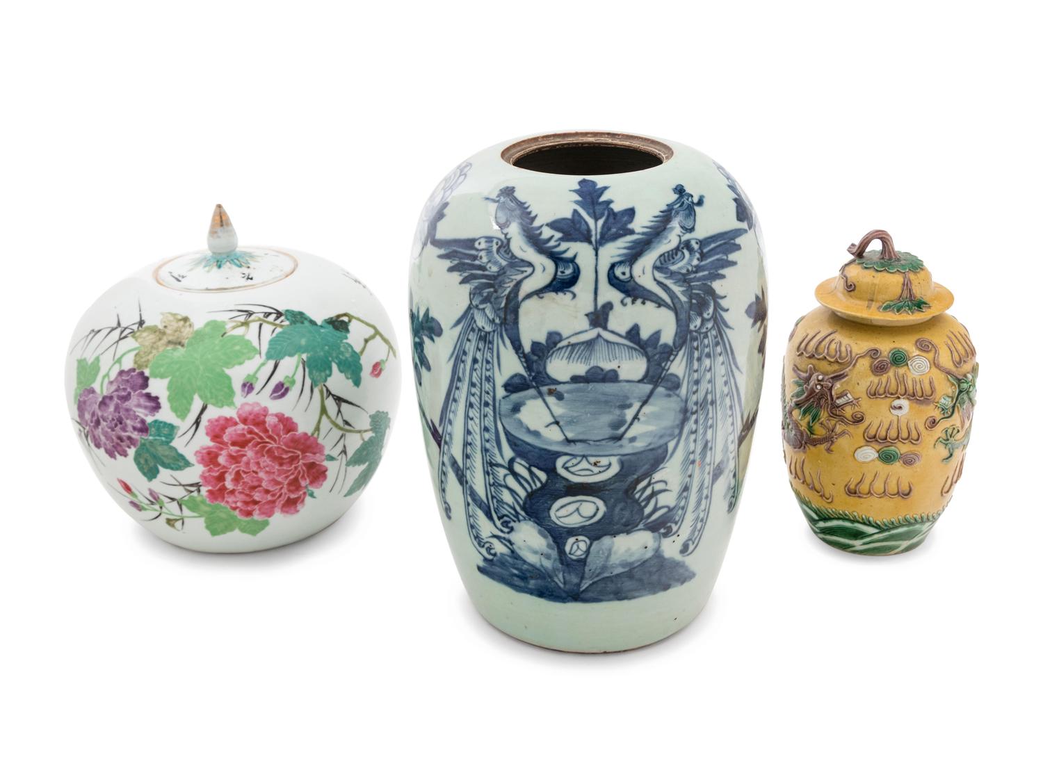 Three Chinese Porcelain Jars