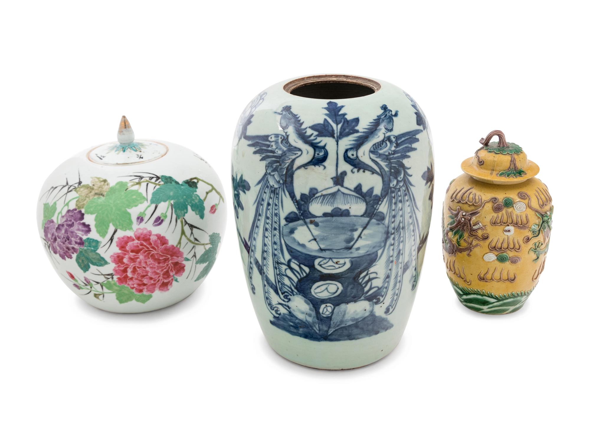 Three Chinese Porcelain Jars