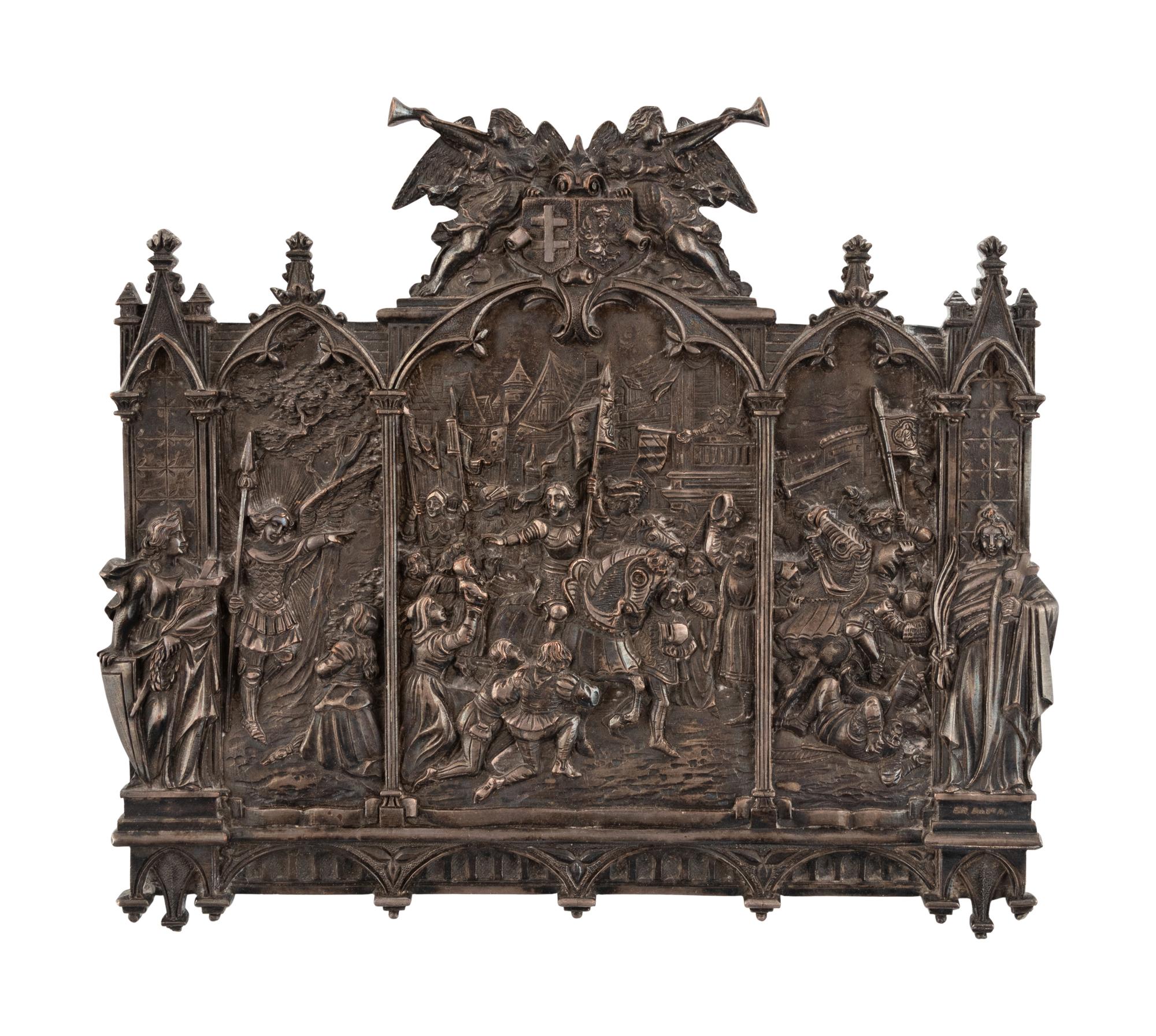 A Cast Metal Relief