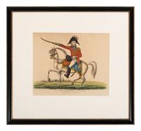 Six Hand-Colored Engravings of Napoleonic Wars Commanders