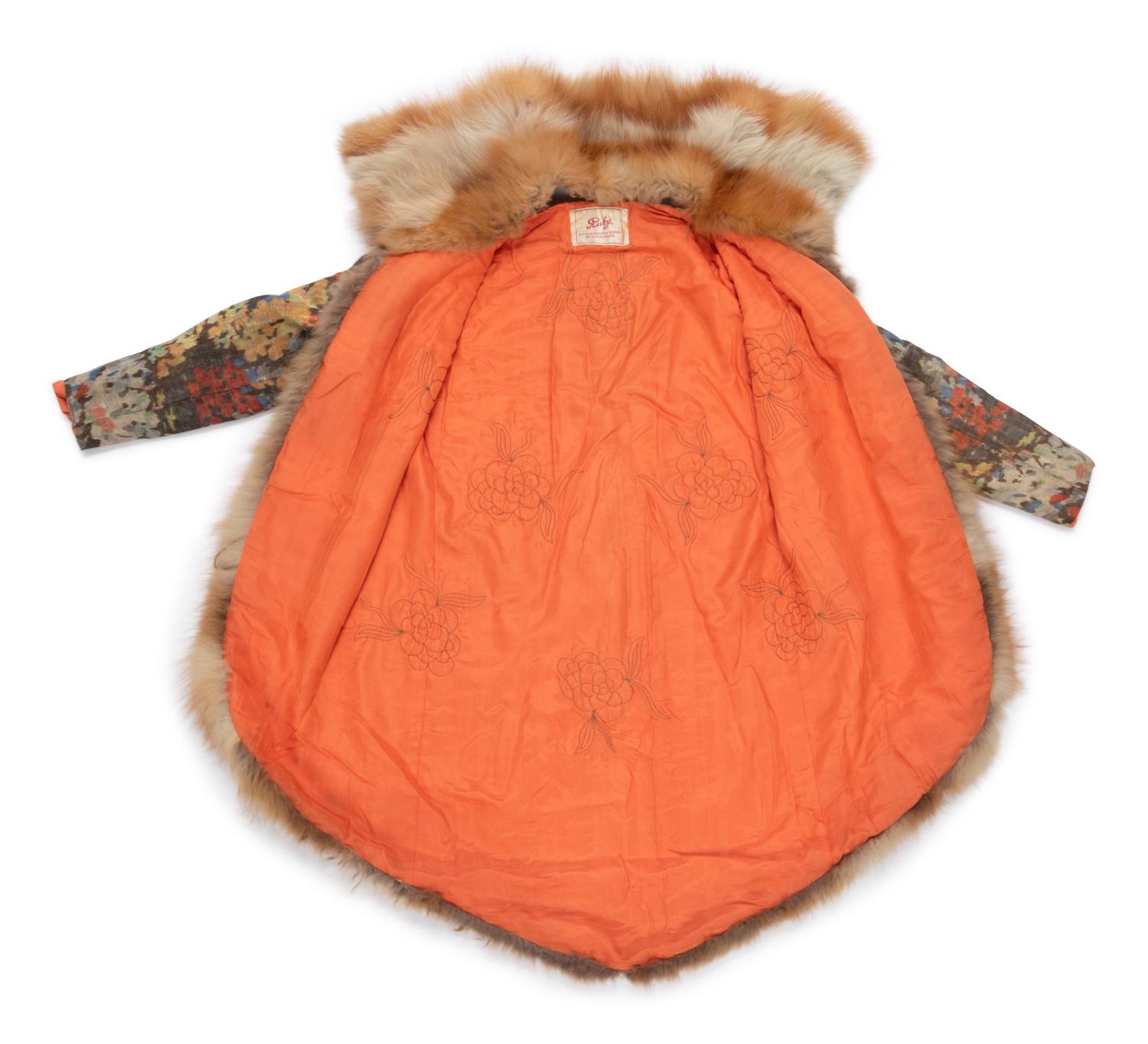 Multicolored Jacquard and Fur Trimmed Coat, 1920s