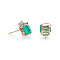 EMERALD AND DIAMOND EARRINGS