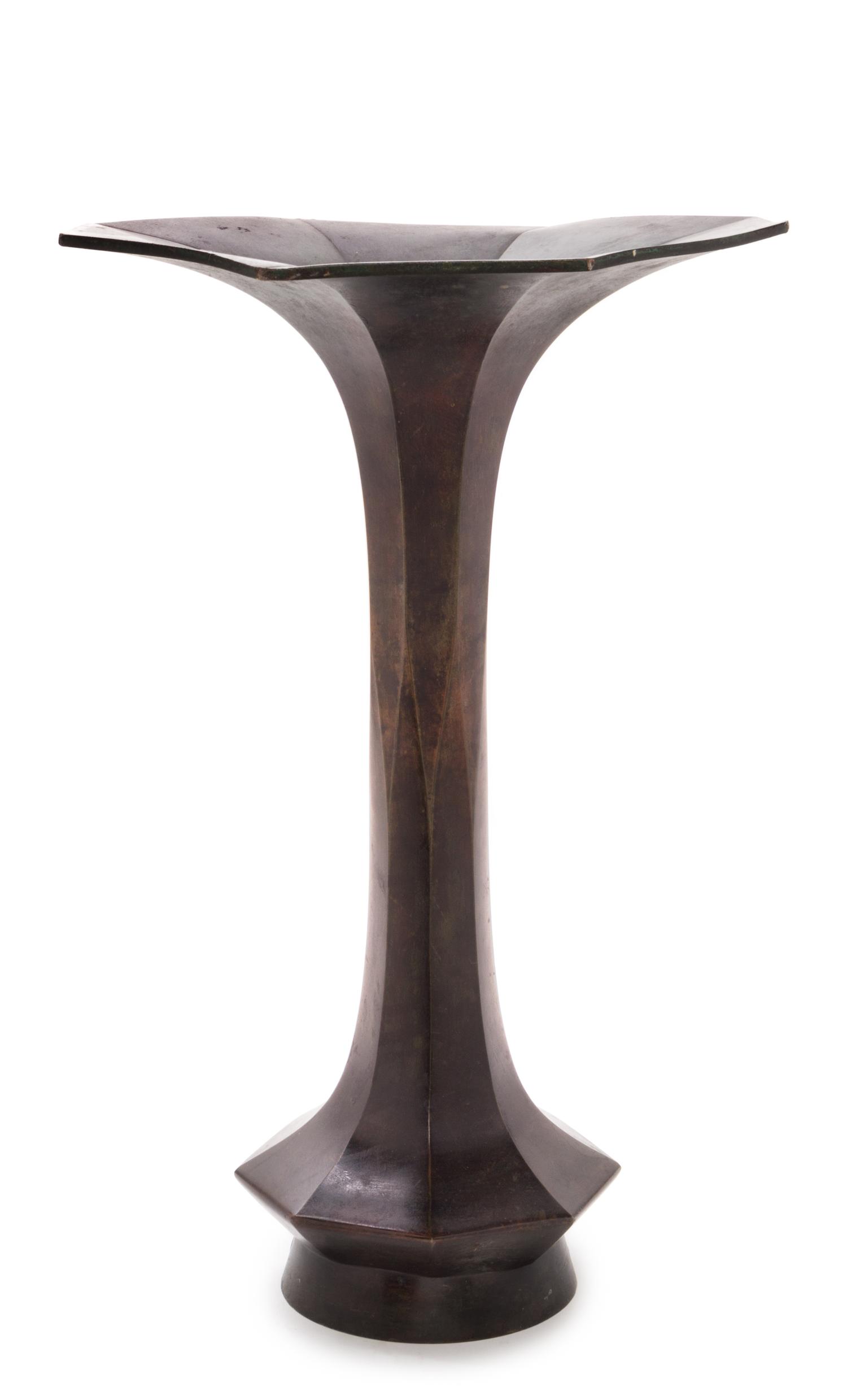 A Bronze Usubata Flower Vase — MEIJI PERIOD (1868-1912)