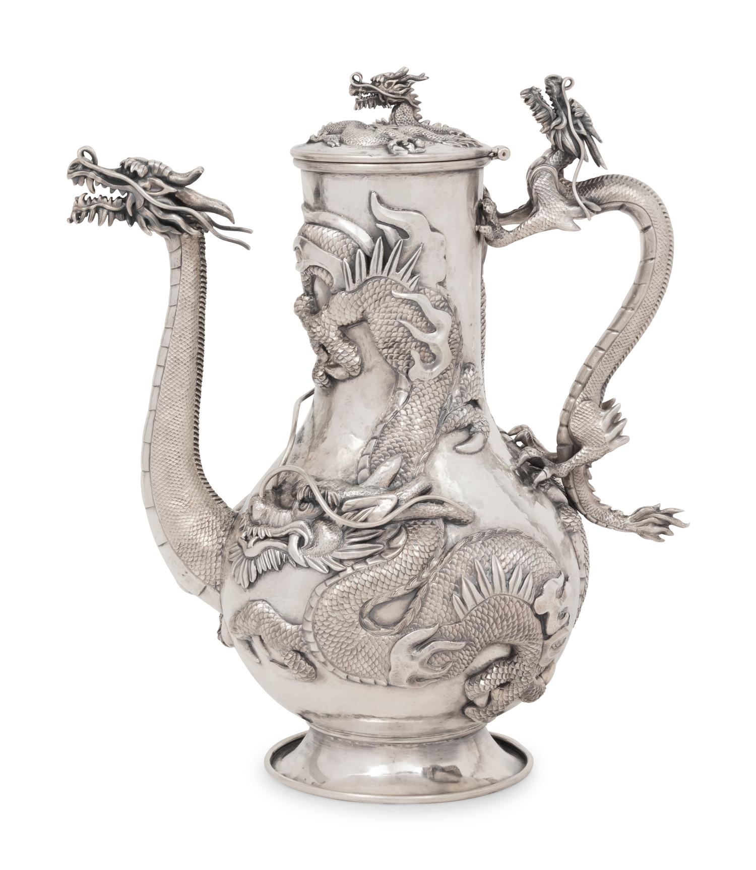 A Japanese Silver Seven-Piece Tea and Coffee Service