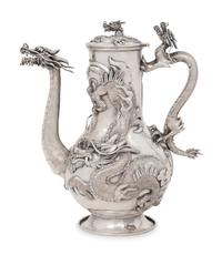 A Japanese Silver Seven-Piece Tea and Coffee Service