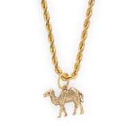Yellow Gold Chain Necklace with Camel Pendant