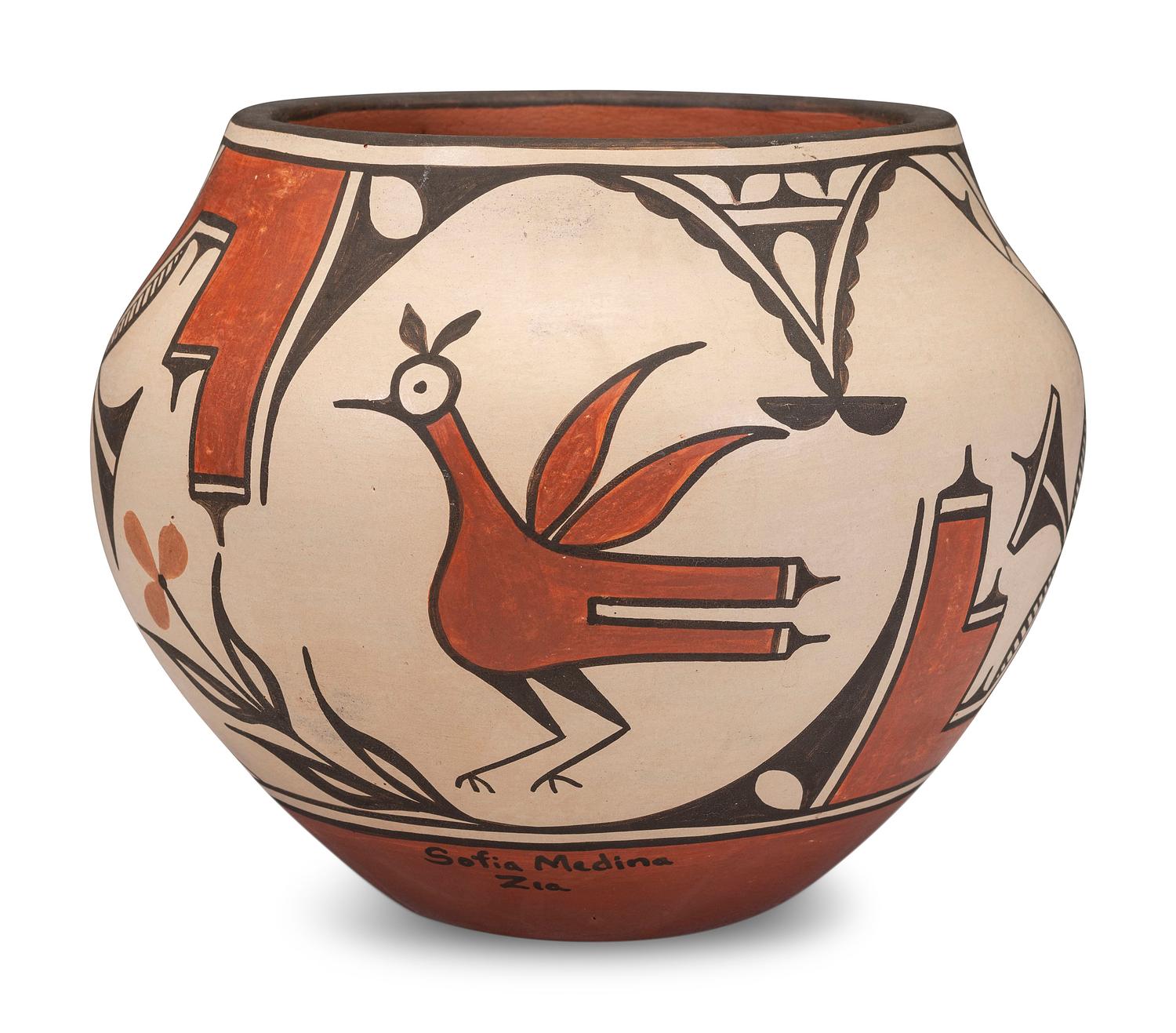 Polychrome Pottery Jars, with Zia Birds