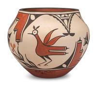 Polychrome Pottery Jars, with Zia Birds