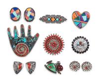 Collection of Navajo, Zuni, and Pueblo Jewelry