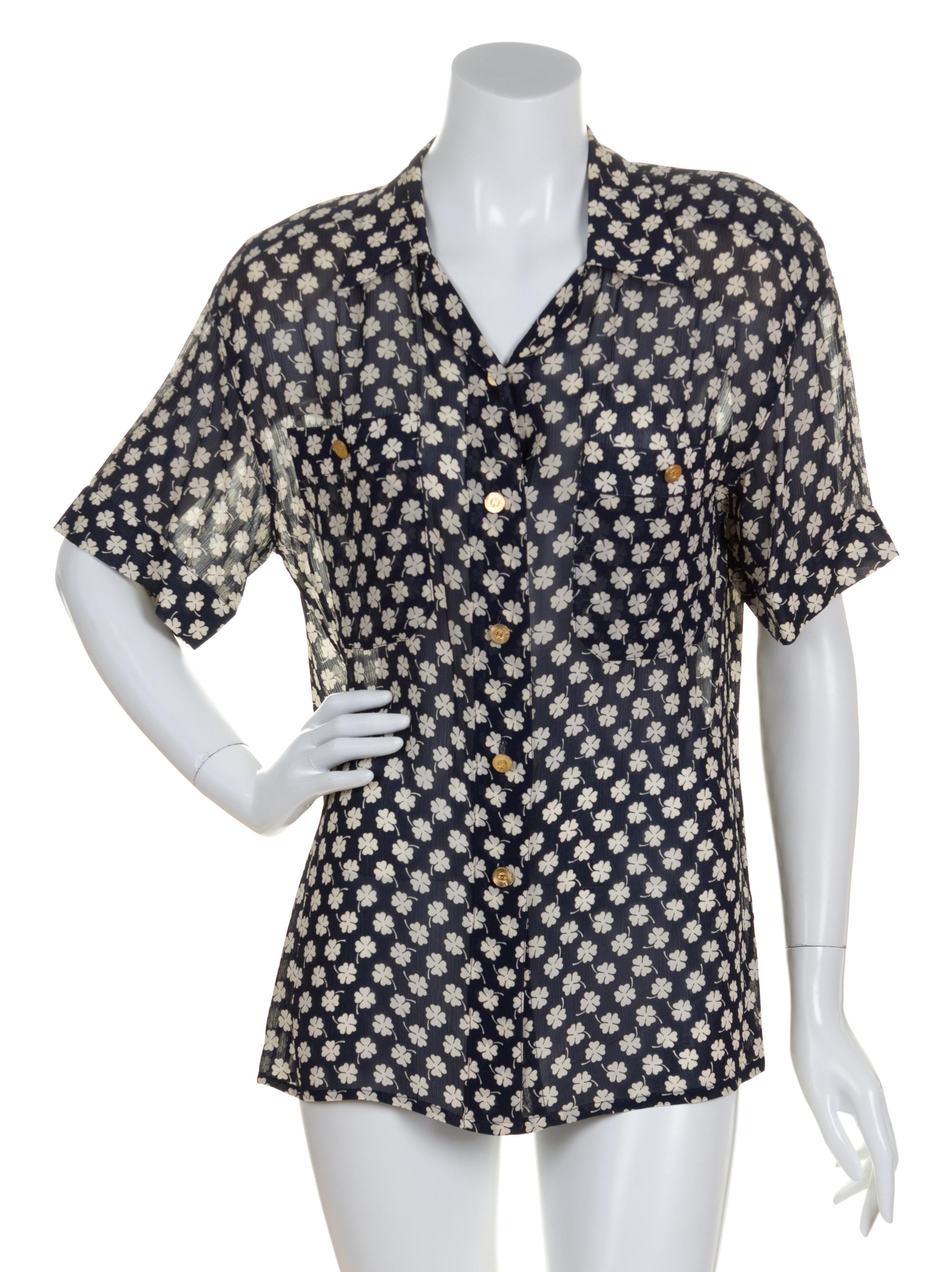 A Pair of Chanel Print Blouses,