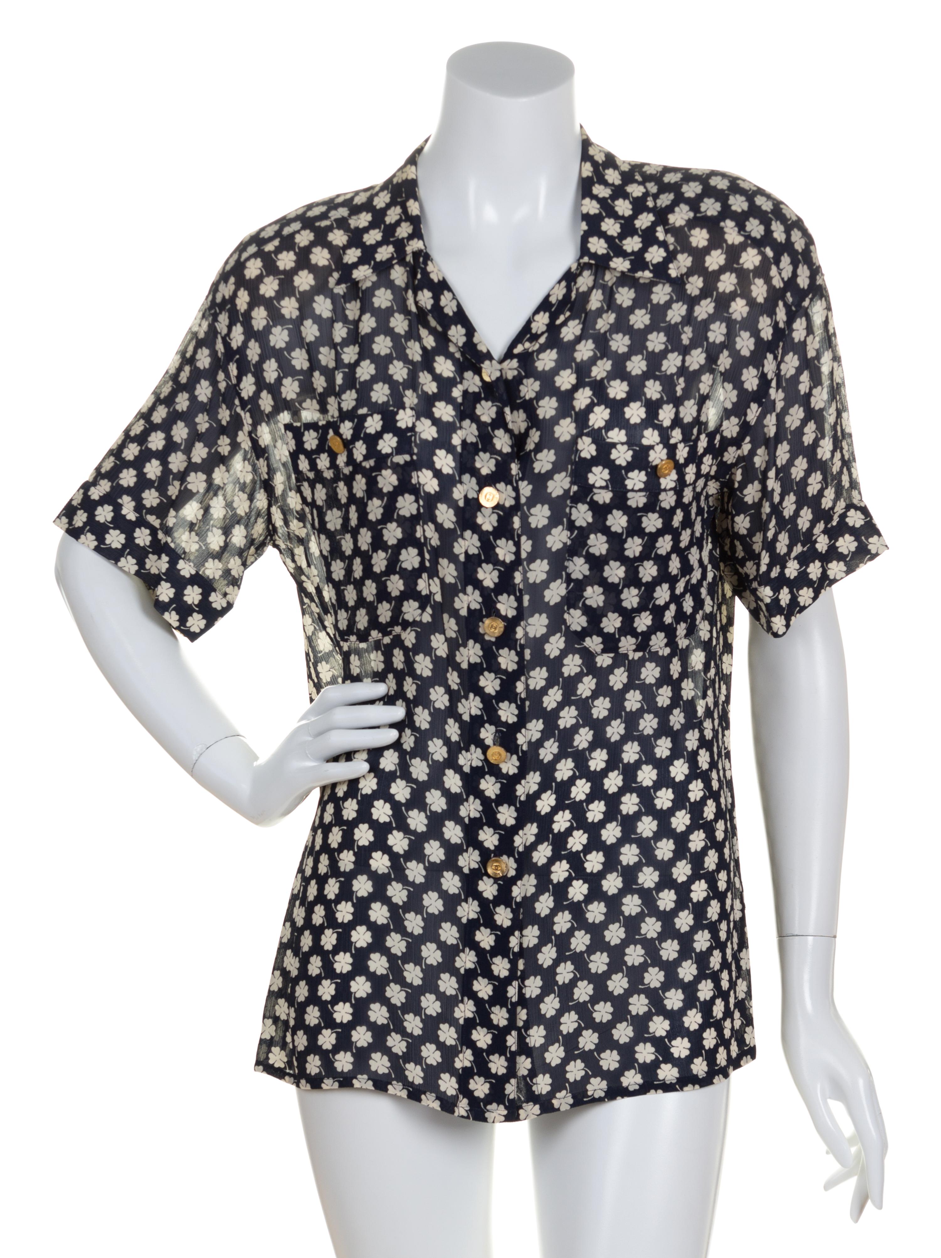 A Pair of Chanel Print Blouses,