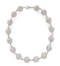 JUDITH RIPKA, WHITE GOLD AND DIAMOND 'TRUFFLE BALL' NECKLACE