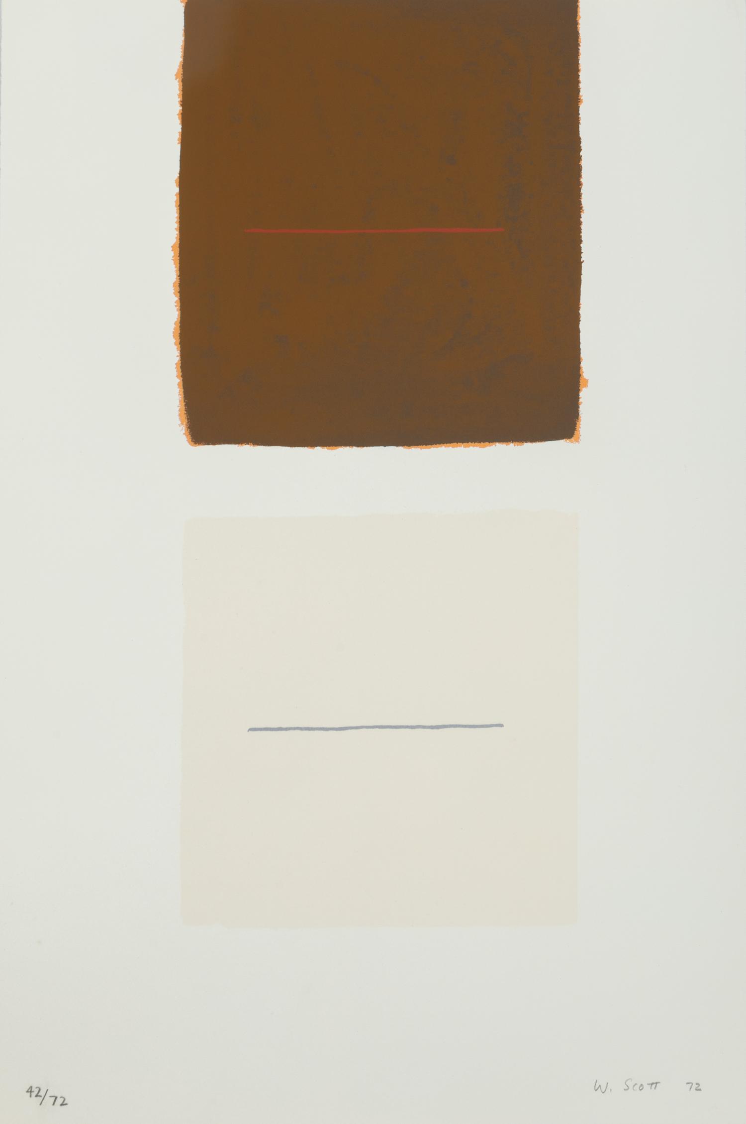 Brown and White Related and Areas Contrasted (two prints from A Poem for Alexander ), 1972