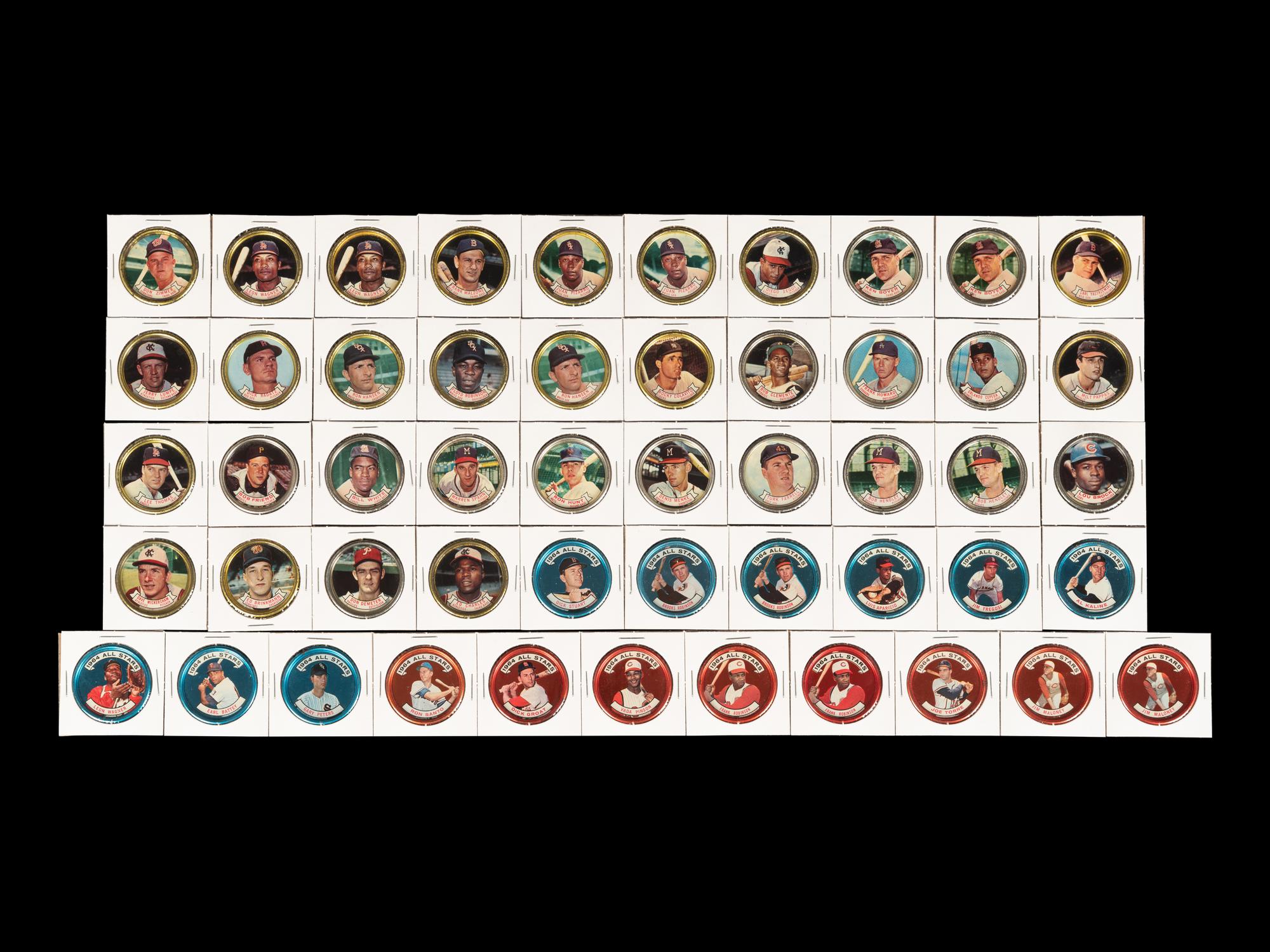 A Group of 51 1964 Topps Coins Featuring Multiple Hall of Famers