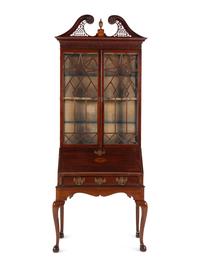 A George III Mahogany Bureau Bookcase