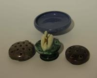 A Group of Six Early Haeger Pottery Flower Frogs Diameter of bowl 6 1/2 inches.