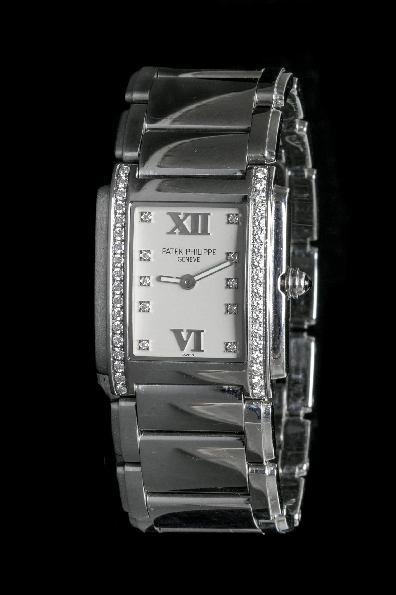 A Stainless Steel and Diamond Ref. 4910/10A Twenty-4 Wristwatch, Patek Philippe,
