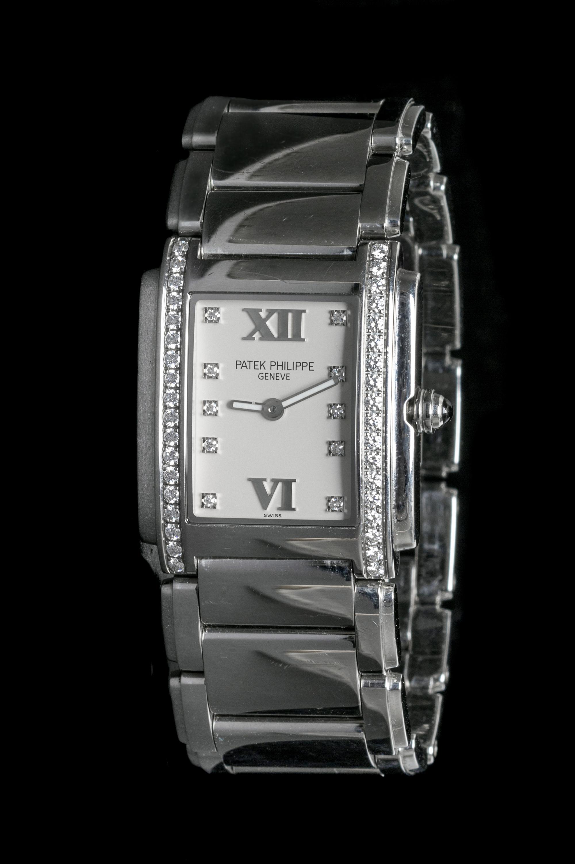 A Stainless Steel and Diamond Ref. 4910/10A Twenty-4 Wristwatch, Patek Philippe,