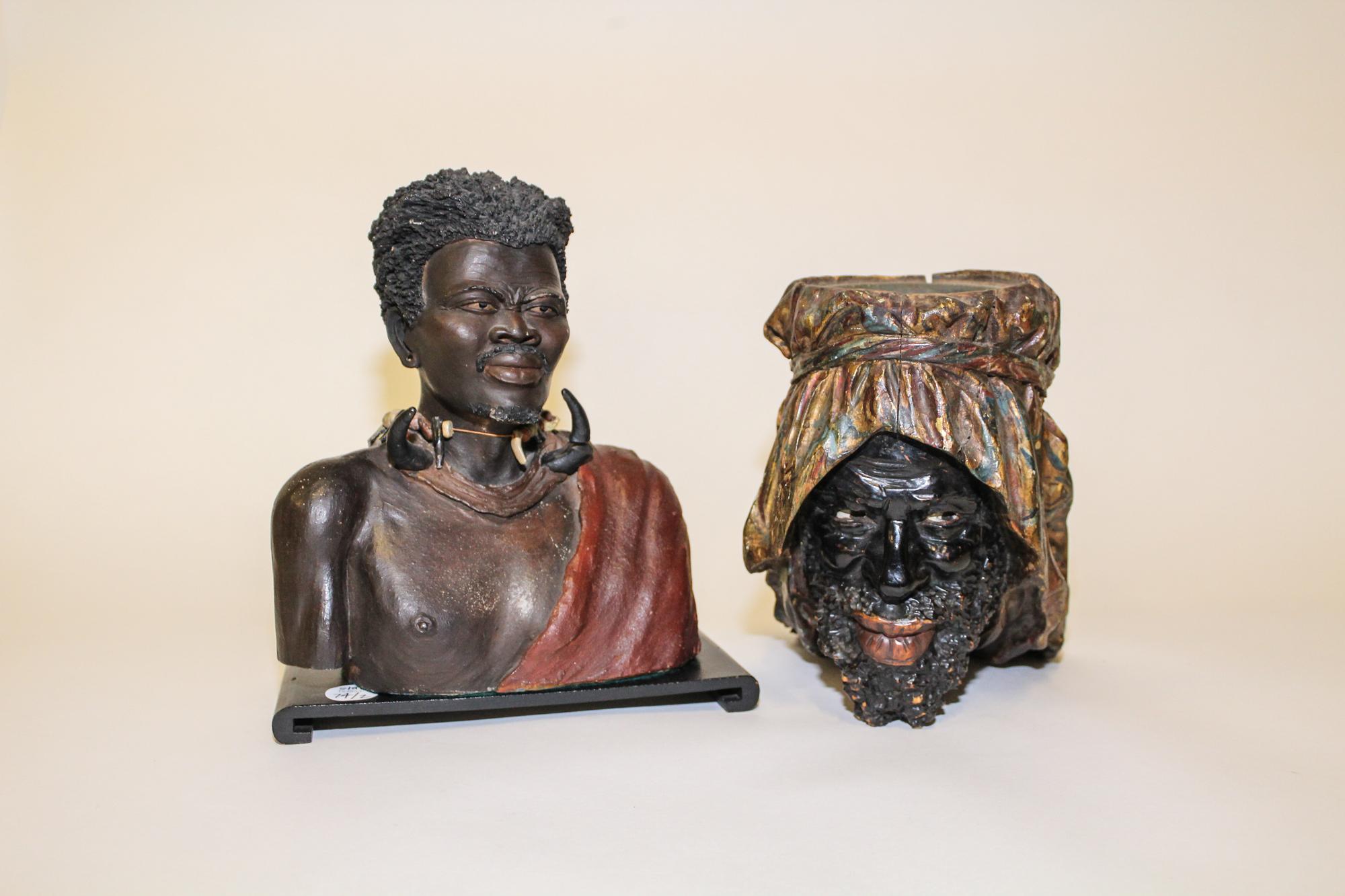 Two Decorative Articles Depicting Moorish Figures. Height of first 8 inches.