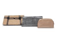 Two Nancy Gonzalez Clutches and One Chanel Zip Pouch