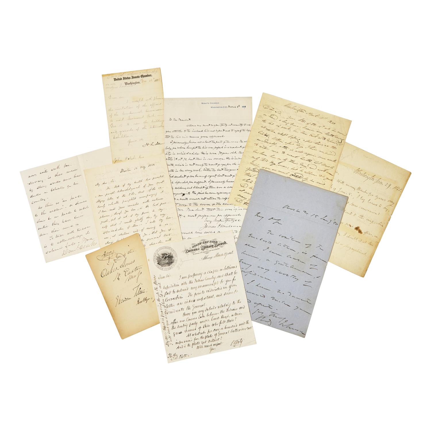 [Americana] Group of 19th-Century Autographs, Mostly Political