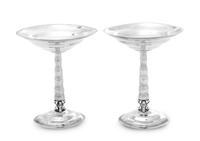 A Pair of American Silver Compotes