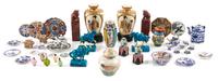 A Collection of Chinese and Japanese Style Articles Height of tallest 2 3/8 inches. — Various Makers