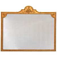 A George III Style Trophy Decorated Giltwood Overmantel Mirror