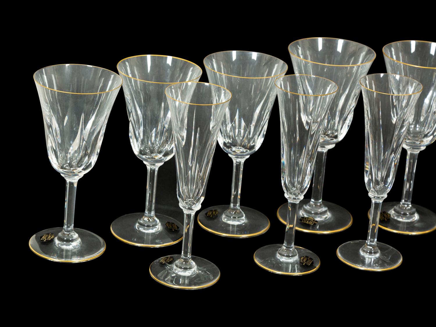 A Saint-Louis Glass Stemware Service