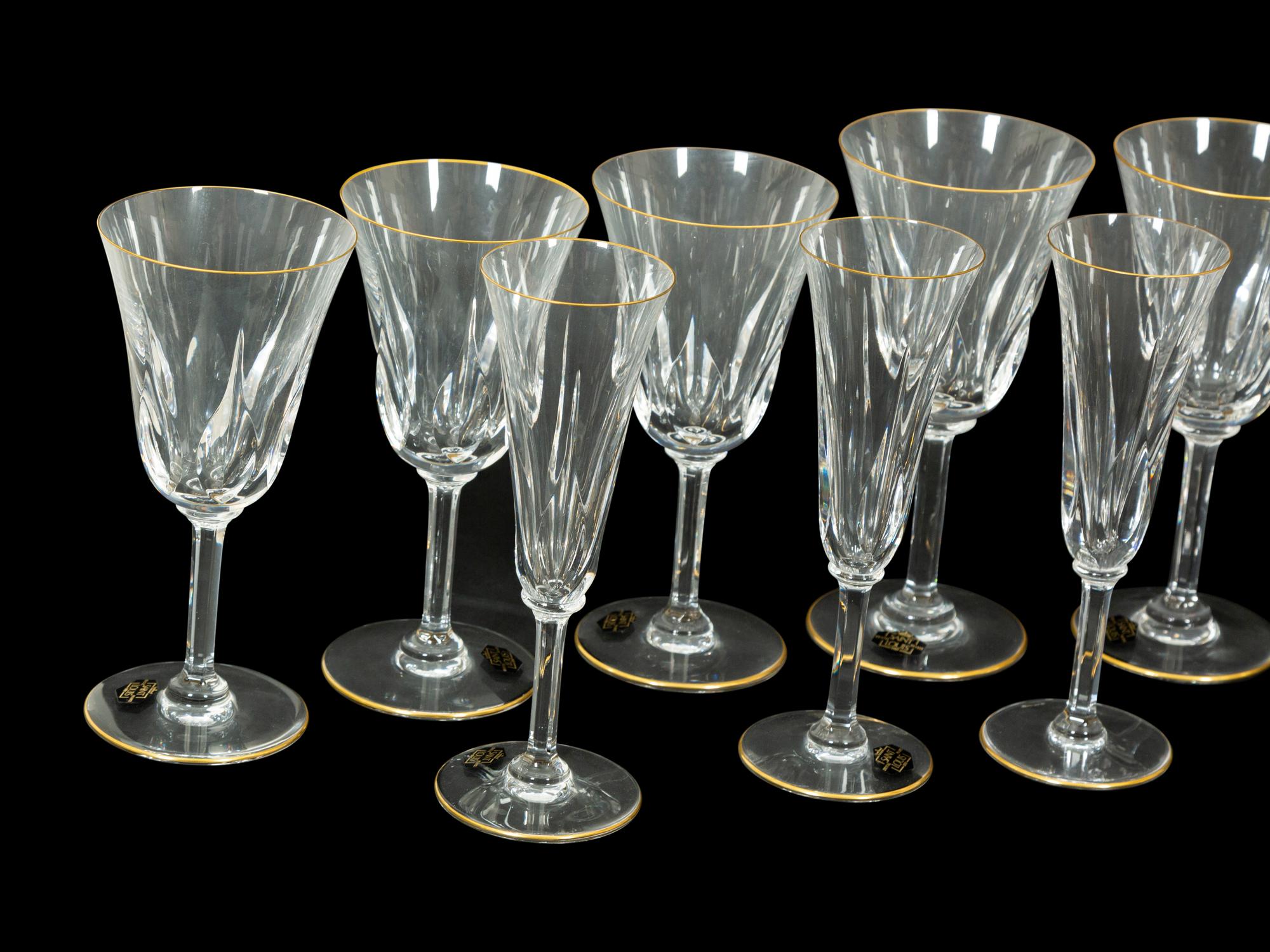 A Saint-Louis Glass Stemware Service