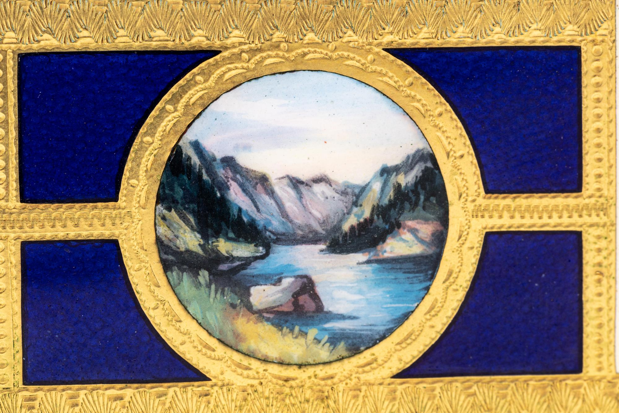 A German Hand-Painted Enamel Singing Bird Automaton Box
